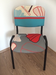 Egyedi bútorszövet székhez, szublimált méteráruból
